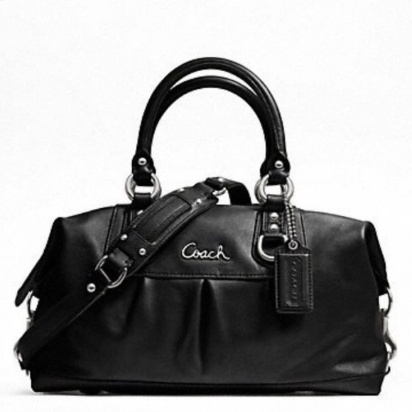 Coach Handbags - 💕Coach Ashley Black Leather Satchel - F15445💕